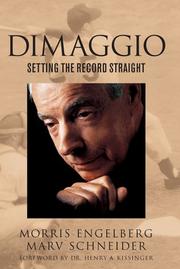 Cover of: DiMaggio by Morris Engelberg, Marv Schneider