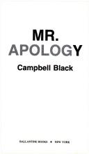 Cover of: Mr. Apology by Campbell Black