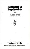 Cover of: Remember September by Joyce Dingwell