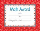 Cover of: Math Award Certificate