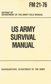 Cover of: United States Army Survival Manual