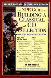 Cover of: The NPR guide to building a classical CD collection by Theodore Libbey