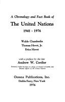 A Chronology and Fact Book of the United Nations, 1941-1976 by Waldo, Chamberlin