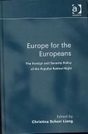 Cover of: Europe for the Europeans by Christina Schori Liang