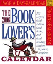 Cover of: The Book Lover's Calendar 2006