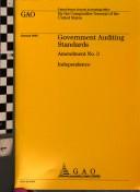 Cover of: Government Auditing Standards: Amendment No. 3: Independence