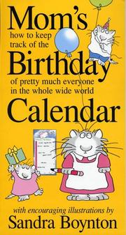 Cover of: Mom's Birthday Calendar by Sandra Boynton