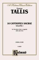 Cover of: 16 Cantiones Sacrae by Thomas Tallis