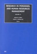 Cover of: Research in personnel and human resources management ; vol. 21