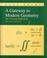 Cover of: A Gateway to Modern Geometry