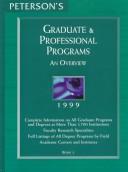 Cover of: Peterson's Graduate Programs: 1999 (Peterson's Graduate & Professional Programs)