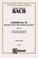 Cover of: Cantata No. 70 - Wachet, Betet, Seid Bereit (Kalmus Edition)
