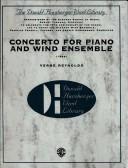 Cover of: Concerto for Piano and Wind Ensemble (1966 (The Donald Hunsberger Wind Library)