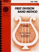 Cover of: First Division Band Method (First Division Band Course) by Fred Weber