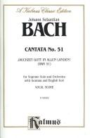 Cover of: Cantata No. 51: Jauchzet Gott in Allen Landen (Bwv 51) Kalmus Classic Edition, Vocal Score (Kalmus Edition)