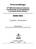 Cover of: 10th IEEE International Conference and Workshop on the Engineering of Computer-Based Systems: Ecbs 2003