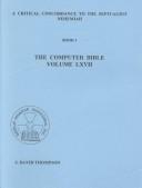 Cover of: A Critical Concordance to the Septuagint Nehemiah (Computer-Generated Bible Series, Vol 67, Bk 1) by J. David Thompson