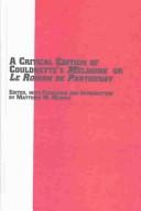 Cover of: A Critical Edition of Couldrette's Melusine or Le Roman De Parthenay (Mediaeval Studies (Lewiston, N.Y.), V. 19.)