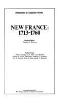 Cover of: New France, 1713-1760