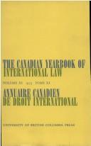 Cover of: Canadian Yearbook of International Law by 