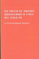 Cover of: poesía de mujeres dominicanas a fines del siglo XX