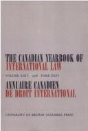 Cover of: Canadian Yearbook of International Law/Annuaire Canadien De Droit International, 1986 by C. B. Bourne