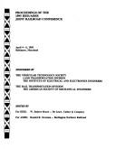 Cover of: Proceedings of the 1995 Ieee/Asme Joint Railroad Conference, April 4-6, 1995, Baltimore, Maryland (Joint Asme/Ieee/Aar Railroad Conference//Ieee Technical Papers) by 