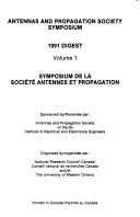 Cover of: Antennas and Propagation Society Symposium, 1991 | 