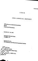 Cover of: IEEE Conference on Electrical Insulation & Dielectric Phenomena, 1994