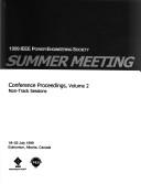 Cover of: Power Engineering Society Summer Meeting, 1999 IEEE by IEEE Power Engineering Society, Institute of Electrical and Electronics Engineers