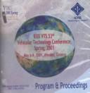 Cover of: Vehicular Technology Conference (Vtc 2001 - Spring): 2001 IEEE 52nd Vehicular Technology Conference