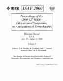 Cover of: International Symposium on Applications of Ferroelectrics Proceedings by Hawaii) IEEE International Symposium on Applications of Ferroelectrics (12th : 2000 : Honolulu