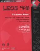 Cover of: LEOS '98: conference proceedings : 11th Annual Meeting : IEEE Lasers and Electro-Optics Society 1998 Annual Meeting : 1-4 December, 1998, the Walt Disney World Swan Hotel, Orlando, Florida