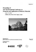 Cover of: Proceedings of the 7th International Conference on Properties and Applications of Dielectric Materials: June 1-5, 2003, Nagoya, Japan