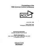 Cover of: American Control Conference 1998.