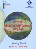 Cover of: IEEE Vts 53rd Vehicular Technology Conference, Spring, 2001: Proceedings