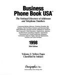 Cover of: Business Phone Book USA 1998: The National Directory of Addresses and Telephone Numbers (20th ed) (2 Vol Set)