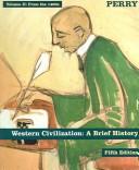 Cover of: Perry Western Civilization Volume Two Brief Fifth Edition Plus Western Civilization Atlas