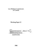 Cover of: Les oganismes administratifs autonomes = by Canada. Commission de réforme du droit