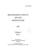Cover of: Bibliographic Guide to Art & Architecture 1995 by Nypl