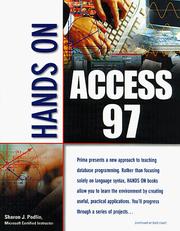 Cover of: Hands on Access 97 by Sharon J. Podlin