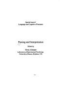 Cover of: PARSING AND INTERPRETATION by Altman