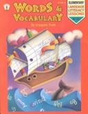 Cover of: Words and Vocabulary Elementary (Language Literacy Lessons)