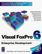 Visual FoxPro 6 enterprise development cover