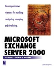 Cover of: Microsoft Exchange 2000 Server (Administrator's Guide) (Administrator's Guide)