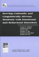 Cover of: Serving Culturally And Linguistically Diverse Students With Emotional And Behavioral Disorders