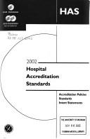 Cover of: 2002 Hospital Accreditation Standards (HS-02wp)