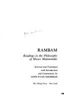 Cover of: Rambam: Readings in the Philosophy of Moses Maimonides