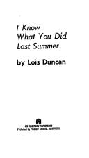 Cover of: I Know DID Lst Sum | Lois Duncan
