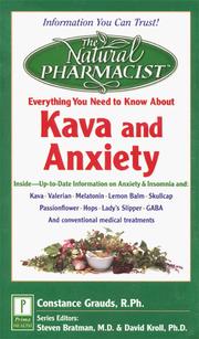 Cover of: The Natural Pharmacist: Your Complete Guide to Kava and Anxiety